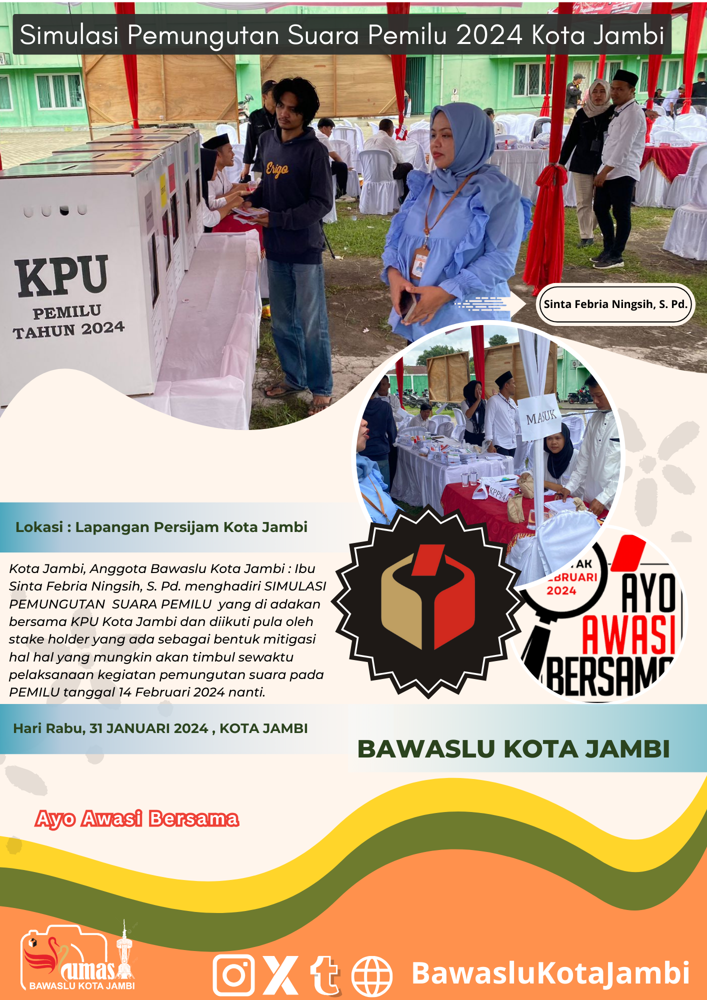 Simulasi Pemungutan Suara Pemilu Serentak 2024