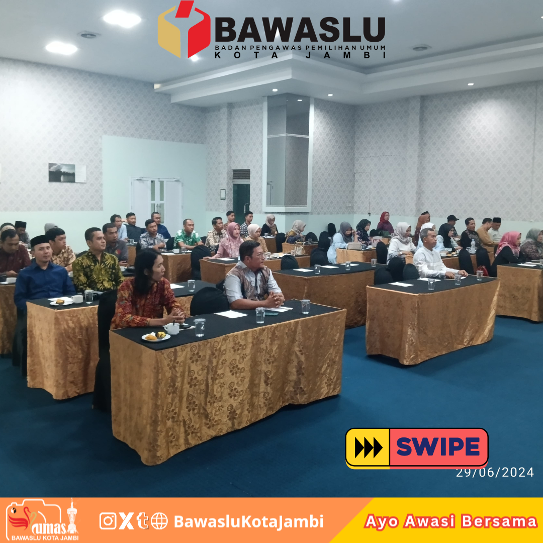 Peserta Kegiatan terdiri dari Panwascam SeKota Jambi