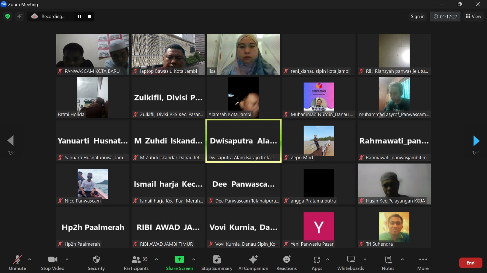 Screen Shoot Meeting Online