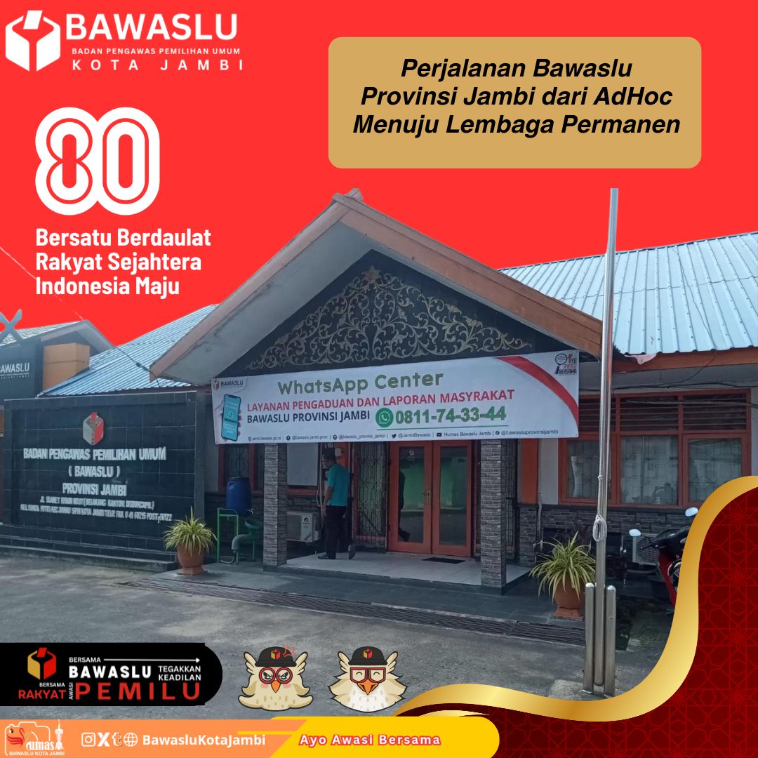 Tampak Depan Kantor Sekretariat Bawaslu Provinsi Jambi