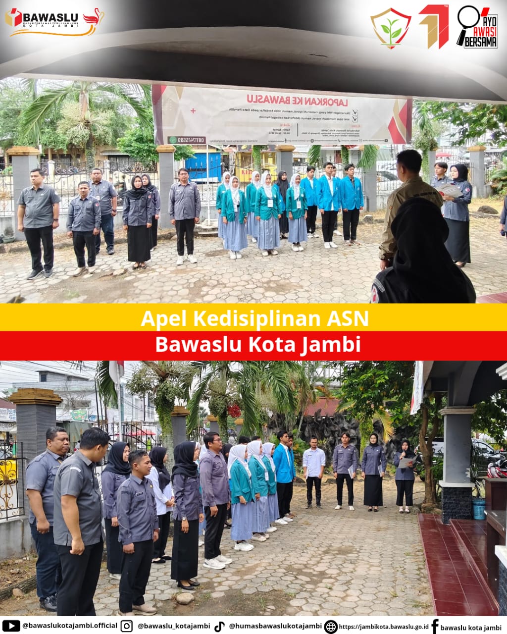 Apel depan Sekretariat Bawaslu Kota Jambi 