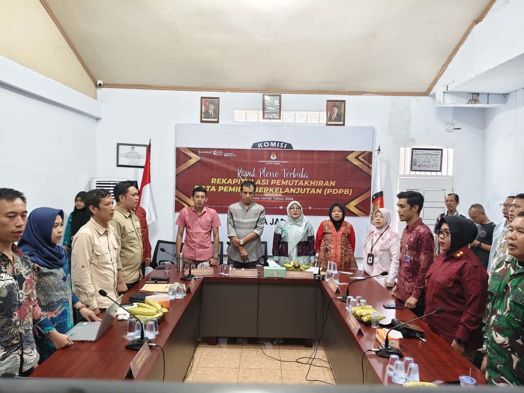 Rapat Pleno Terbuka Rekap PDPB Triwulan III di Kantor KPU Kota Jambi