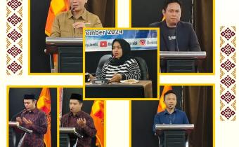 Pembukaan acara oleh Anggota dan Korsek Bawaslu Kota Jambi dan doa dipimpin oleh panwascam di kota Jambi